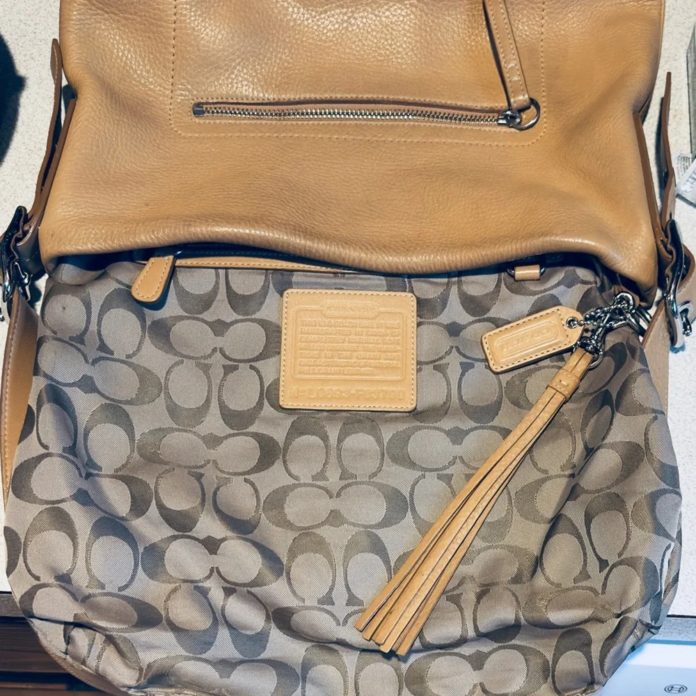 Coach Vintage Legacy Soft Pebbled Leather Slim Duffel- Tan